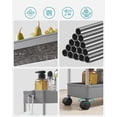 thumbnail image 4 of Carro de Almacenamiento de 4 Niveles, Carro de Cocina, 12.5 x 40 x 88 cm, con Ruedas, para Baño, Oficina, Gris Paloma, 4 of 8