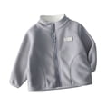 thumbnail image 5 of Mifsaly Boys Girls Fleece Jacket Full Zip Stand Collar Warm Winter Coat with Pockets Kids Everyday Casual Cozy Thermal Outerwear, 5 of 9