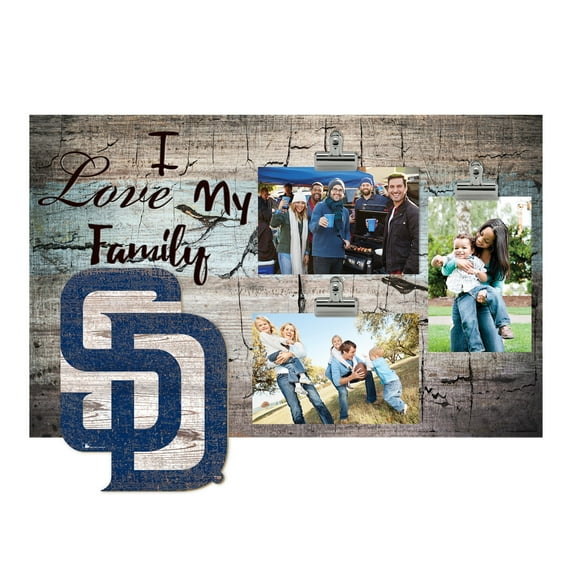 San Diego Padres 11" x 19" I Love My Family Clip Photo Frame