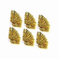 thumbnail image 4 of Lot de 6 pompons de pom-pom girl, accessoires de danse et de sport (dorés), 4 of 4