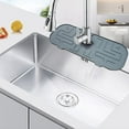 thumbnail image 4 of Kitchen Faucet Sink Splash Guard  Silicone Faucet Water Catcher Mat – Sink Draining Pad Behind Faucet  Rubber Drying Mat for Kitchen & Bathroom Countertop Protect  1 Pack, 4 of 6