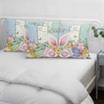 thumbnail image 3 of Easter Pillow Covers, Linen Long Throw Pillow Case, Spring Rabbit Ear Eggs Floral Butterfly Wooden Holiday Pillow Protector Decorative Cushion Cover for Living Room/Bedroom 16" x 24", 3 of 8