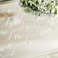 thumbnail image 2 of 50 Uds. Tarjeta de Lugar de Mesa de AcríLico Transparente con Base Tarjetas de Asiento de Boda Nombres de, 2 of 8
