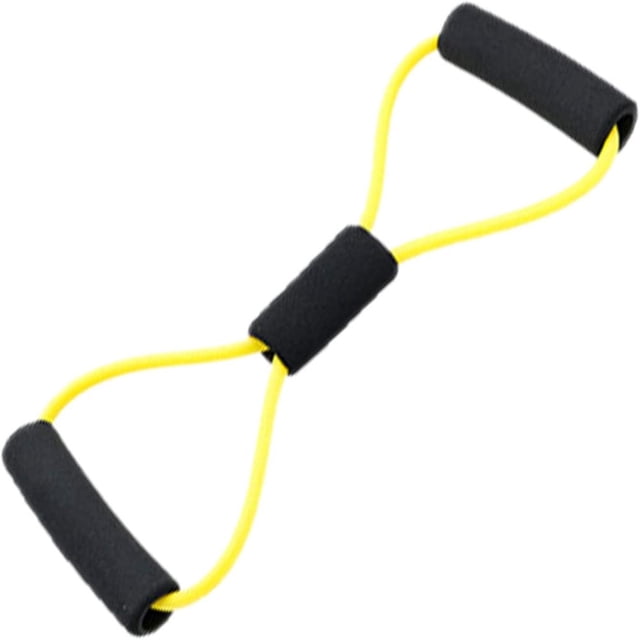 Estbridg Bande de Corde de Traction Expanseur de Poitrine - Multifonction avec Poignée 8 Mots Élastique Exercice à Domicile Bandes de Tube de Résistance pour Gym à Domicile Exercice Entraînement Musculaire Tube Corde de Traction Jaune