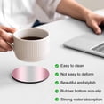 thumbnail image 3 of Pink Ombre Coasters Set of 6, Absorbent Coasters for Drinks, Modern Grey Gradient Farmhouse Art Coaster for Desk Coffee Table Protection, Home Decor House Warming Gifts 4", 3 of 8