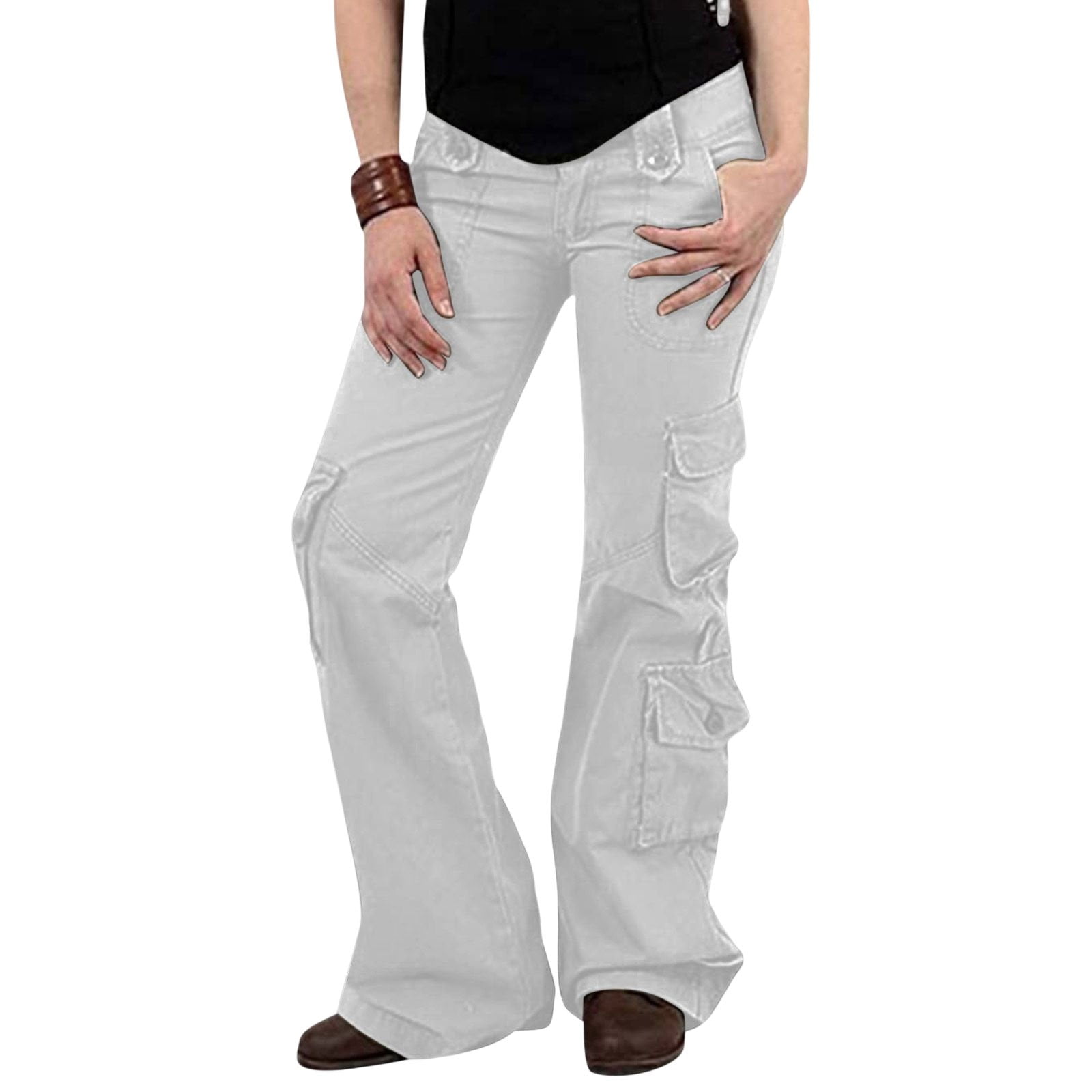 Pantalon De Jogging Taille élastique Avec Poches Pour Femme, Décontracté, Pour Entraînement, Course à Pied, Sport, Voyage, Bleu, 3T-Grand