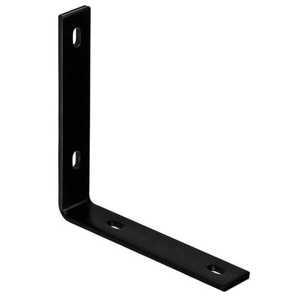 8.25 x 1.5 x 0.25 in. Black Steel Inside L Corner Brace