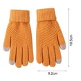 thumbnail image 5 of Eoperou 1 Pair Cycling Gloves Knitted Touchscreen Full Finger Stretchy Thickened Cold Resistant Solid Color Autumn Winter Men Women Motorcycle Riding Gloves for Outdoor, 5 of 7