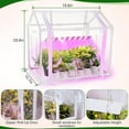 thumbnail image 2 of Mini Greenhouse for Indoor Outdoor, Portable Green House with 15W Plant Dimmable LED Grow Lights, Timer, 3 Light Color Mode for Indoor Outdoor Seed Starter Tray(23.6"x15.7"x19.6"), 2 of 6