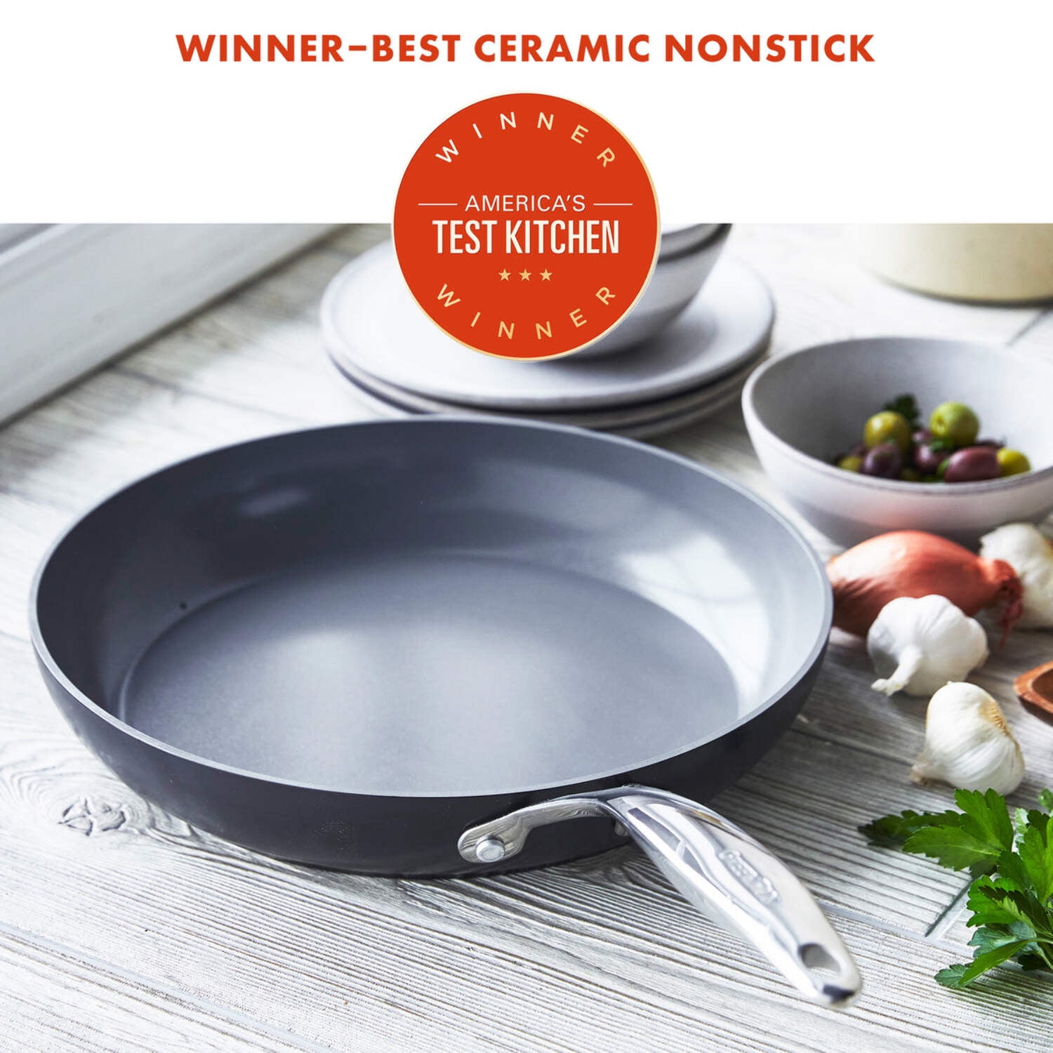 GreenPan Valencia Pro Healthy Ceramic Nonstick 12″ Fry Pan