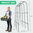 thumbnail image 5 of Slsy Tall Garden Arch Trellis Cucumber Trellis for Climbing Plants, 71" H x 71" L x 20" W Tall Metal Plant Support Trellis for Climbing Vine Vegetable/Fruit/Flower Outdoor Yard Lawn Garden, 5 of 9
