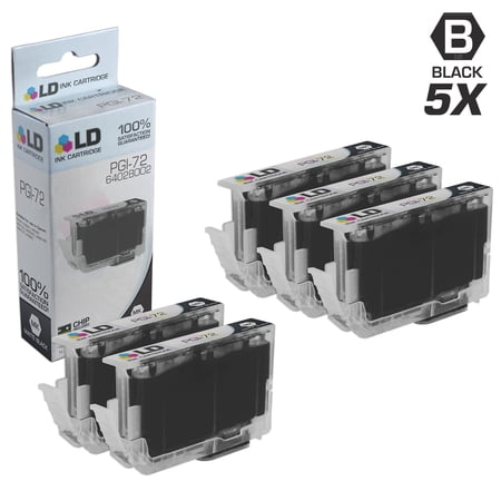 LD Compatible Replacements for Canon 6402B002 / PGI-72 Set of 5 Matte Black Cartridges for use in Canon PIXMA PRO-10