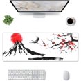 thumbnail image 4 of Japanese Cherry Blossom Mouse Pad, Waterproof Sakura Extended Large Gaming Mousepad Desktop, Big Long Non-slip Mouse Mat for Laptop, Keyboard, Computer for Decor Women Office, (White, XL 31.5*11.8 In), 4 of 5