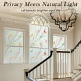 thumbnail image 2 of Stained Glass Window Film, Decorative Frosted Glass Window Privacy Film, Static Cling Non-Adhesive Windows Sticker for Front Door Bathroom Heat Control Anti UV, 29.5 x 118 Inch, 2 of 9