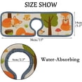 thumbnail image 7 of SKYSONIC Faucet Absorbent Mat 3 Pcs Fox in Forest Kitchen Faucet Splash Catcher Washable Counter Drying Pads Behind Faucet for Kitchen Bathroom, 7 of 7