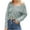 Green, variant on Honeeladyy Women Casual Fashion V-Neck Solid Color Long Sleeve Tops Affordable Long Sleeve