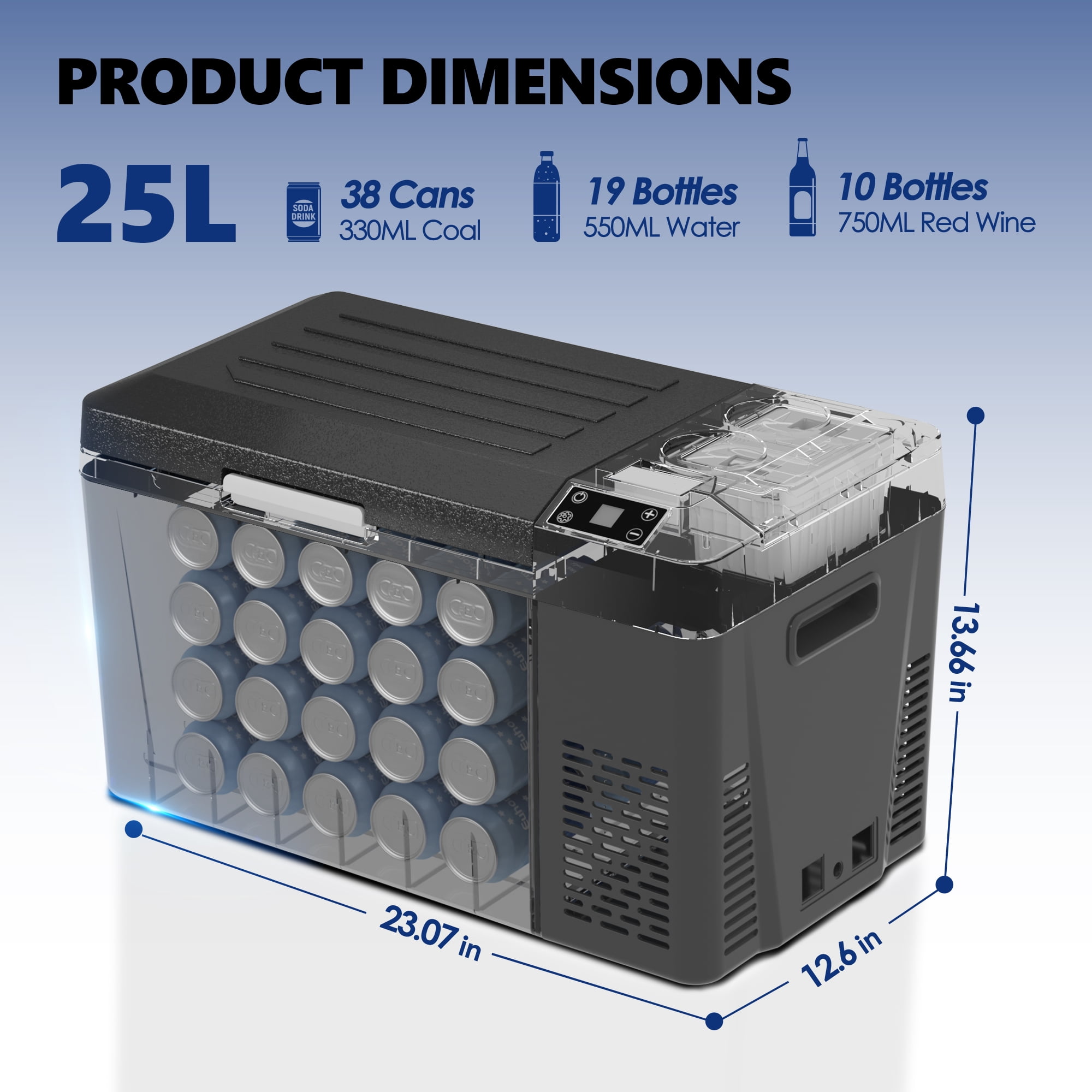 その他 COMFY PORTABLE REFRIGERATOR CAF26L Simzlife 26Qt Portable Car Fridge, For Home & Outdoor Use