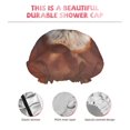 thumbnail image 3 of Kdxio Fox Run On Orange Autumn Gress Meadow Print Shower Cap for Women,Elastic and Reusable,Double Waterproof Layers Bathing Hat, 3 of 6