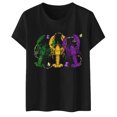 thumbnail image 4 of PMUYBHF Mode pour Femmes Hauts Décontractés Manches Courtes Col Rond T-Shirt Imprimé Ample 2969 S, 4 of 5