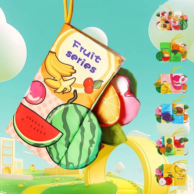 YANGHONGY Chewable Tail Cloth Book Interactive Tearproof Fabric Book Early Learning Cloth Book Soft Tail Fabric Story Book
