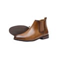 thumbnail image 1 of UKAP Men Dress Boots Side Zip Ankle Booties Business Chelsea Boot Work Leather Shoes Casual Khaki 5.5, 1 of 9