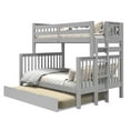 thumbnail image 2 of Bedz King Bunk Beds Twin over Full End Ladder Gray + Full Trundle, 2 of 9