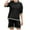 Black, variant on RMGVDSD Women Summer Two Piece Outfits Sweatsuits Casual Short Sleeve Pullover Tops Matching Shorts Loungewear Set Comfy Loungewear Matching Set