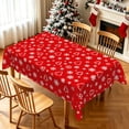 thumbnail image 5 of Christmas Waterproof Rectangle Tablecloth,60x102 Inch,Snowflake Xmas Tree Polyester Table Cover, 5 of 6