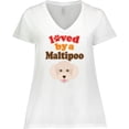 thumbnail image 3 of Inktastic Maltipoo Dog Gift Poodle Maltese Women's Plus Size V-Neck T-Shirt, 3 of 5