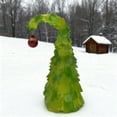 thumbnail image 5 of Luoshdecor Christmas Tree Curved Shape Tabletop Decoration,Resin Small Xmas Tree Statue for Home Office Holiday Party 7 in, 5 of 5