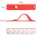 thumbnail image 3 of czcpp-Removable and Reusable Cell Phone Grip Strap, Telescopic Finger Kickstand Bracket Universal Silicone Phone Holder Stand and Portable Finger Loop for Most Smartphones Case (Red), 3 of 4