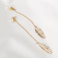 thumbnail image 3 of Pendientes de hoja con estilo, joyería con forma de gota, accesorios de joyería con forma de gota larga, 3 of 5