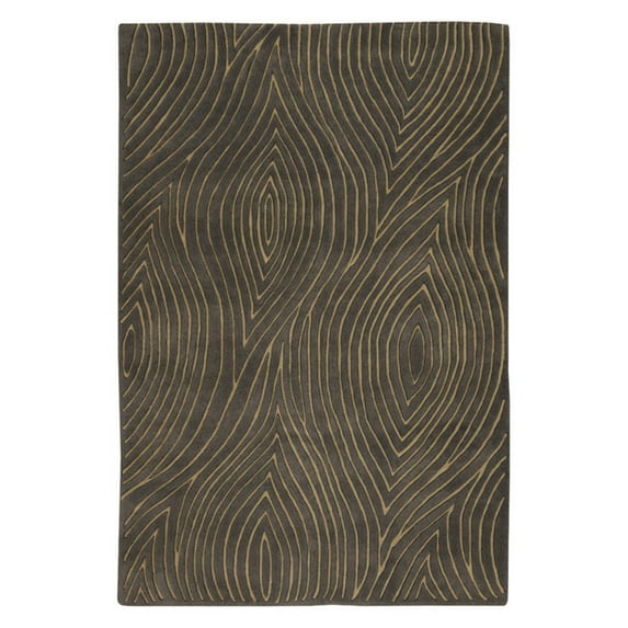Hand-Tufted Contemporary Rug 5'x7'6 Taupe/Gold