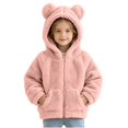 thumbnail image 4 of StSilkitty Baby Boys Girls Fleece Hooded Jacket Zip up Long Sleeve Jacket Coat with Pockets Fall Winter Warm Clothes Size 0-6, 4 of 6
