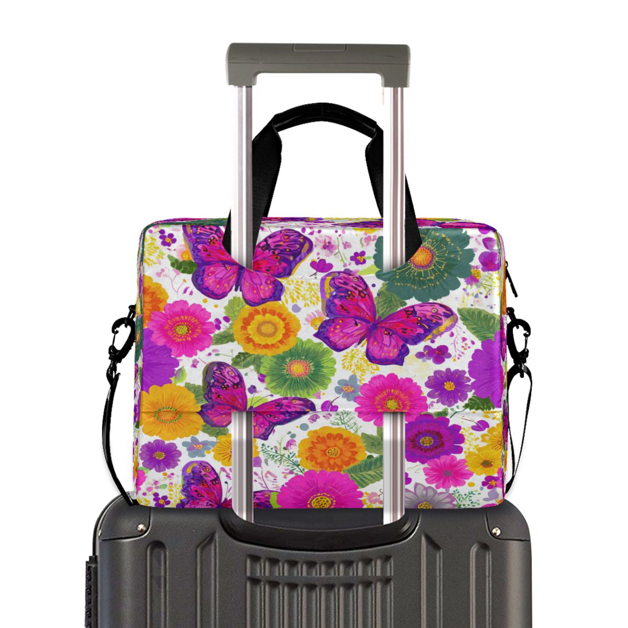 Laptop Bag Laptop Briefcase 15.7 x 3 x 11.8 Inches Laptop Bag Briefcases Laptop Storage Travel Laptop Bag Work Laptop Bag Vibrant Butterflies