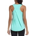 thumbnail image 2 of Scyoekwg Womens Summer Tops Sleeveless Tank Tops Loose Sling Crewneck Workout Tops Yoga Shirts Gym Clothes Casual Dressy Blouse Solid Color Suspenders Shirts (Green,XXL), 2 of 6
