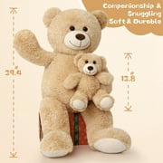 MaoGoLan Mommy and Baby Teddy Bear 39 Big Bear Stuffed Animal Plush Toy Stuffed Bear Toys