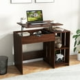 thumbnail image 2 of Costway Lift Top Computer Desk Standing Desk with Hidden Compartments & Storage Shelves, 2 of 10