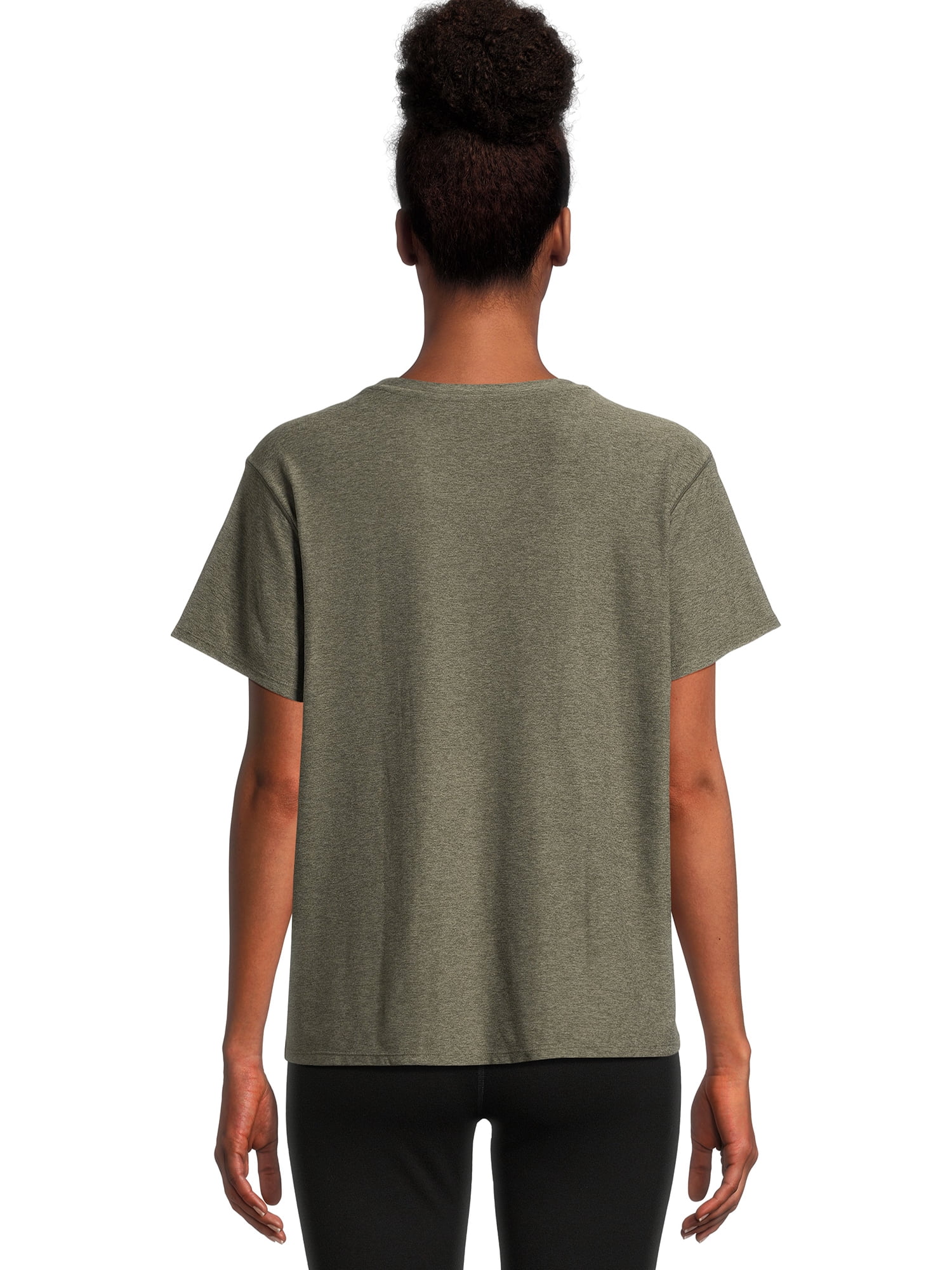 Athletic Works Women's and Women's Plus ButterCore Tee with Short Sleeves, Sizes XS-4X