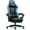 Blue, variant on EXRACING Gaming Chair Ergonomic Computer Chair with Footrest and Lumbar Support, Height Adjustable High Back Leather Office Chair, 360° Swivel with Linked Armrest, for Adult and Teen (Red)