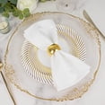 thumbnail image 5 of Balsa Circle 10 Round 9" White Gold Disposable Dinner Plastic Plates Swirl Design Trim Party Events Decorations Supplies, 5 of 8