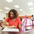 thumbnail image 4 of Liquidación de ahorros de verano Karymi, mochila escolar transparente de PVC impermeable, bolso de hombro transparente de moda para mujer, mochila con lentejuelas, mochila de exhibición, artículos, 4 of 6