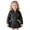 Black, variant on Coerni Toddler Girls Faux Leather Jacket 2 Piece Set Full Zip Lapel Motorcycle Jacket & A-Line Pleated Skirts Fall Trendy Vintage Matching Set