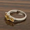 thumbnail image 3 of 6X4mm Oval Shape Citrine Gemstone 925 Sterling Silver Three Stone Women Promise Ring, 3 of 7