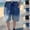 Black, variant on Tranfacy Toddler 1-8 Years Summer Half Pants Elastic Waist Denim Knee Length Half Pants