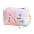 thumbnail image 4 of Bolso cosmético lindo de la felpa del gato para  de tarjeta de San Valentín de las de las mujeres Gran capacidad Estilo A Yuyangstore  Bolsa cosmética, 4 of 8