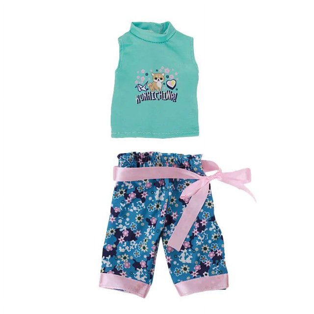 Ropa de muñeca, pijama, falda verde, accesorios de zapatos, adecuado para muñecas Reborn de 18 pulgadas o 43cm, Juguetes DIY, regalos para niñas