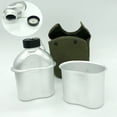 thumbnail image 4 of De Aluminio De 0,9 L, Portátil, Con Taza, Cubierta Verde, Camping, Senderismo, Ejército, Camping, Picnic, Accesorios De Viaje Eigraketly OD005604-00, 4 of 6