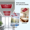 thumbnail image 6 of 4 Pack Christmas Snowflake Fluorescent Light Covers for Ceiling Lights Red Gradient Magnetic Ceiling Light Covers Overhead Light Filters for Office Classroom Home, 6 of 9