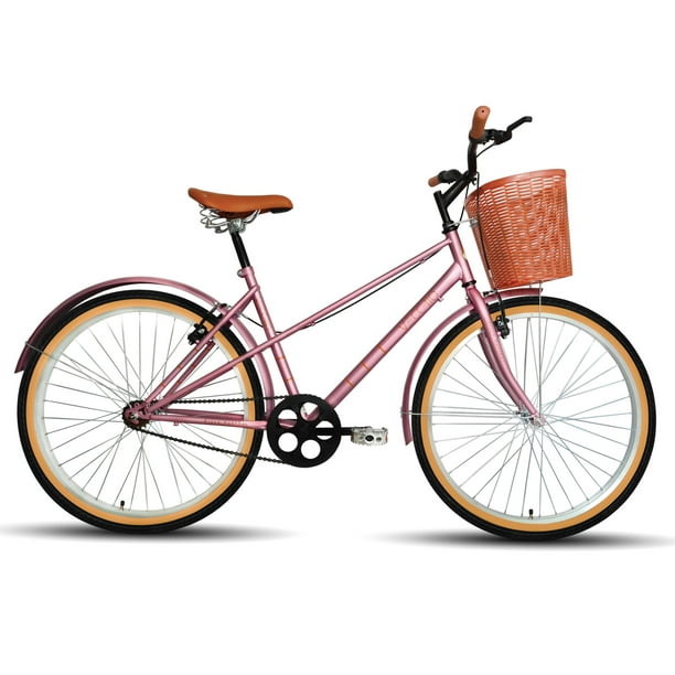 Bicicleta Urbana Vecchio Canasta Rodada 26 Dama Rosa Walmart en linea